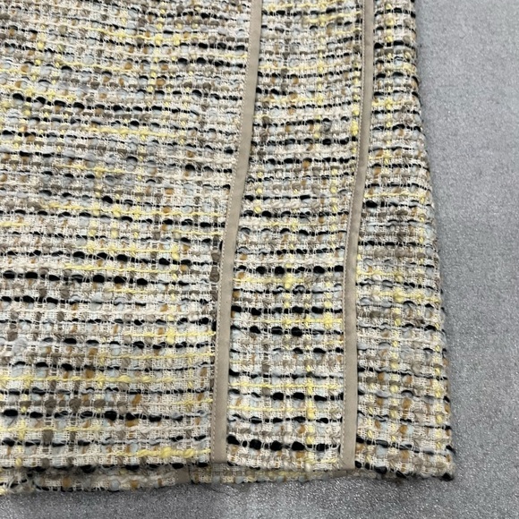 [12]Etcetera Tweed Cotton Blend Knee Panel Pencil Skirt Career - Picture 2 of 5